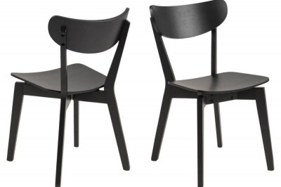 Dizajnová jedálenska stolička Nieves, čierna